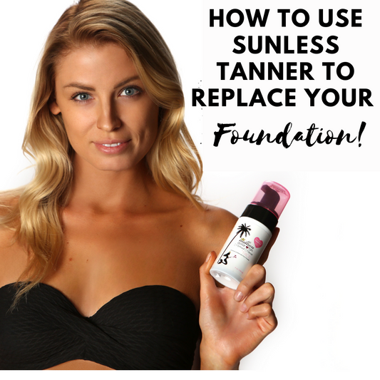 how to use sunless tanner to replace your foundation