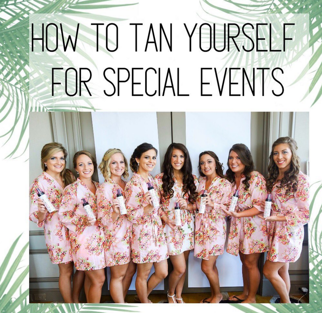 How to tan yourself for special events and preparing skin for spray tan